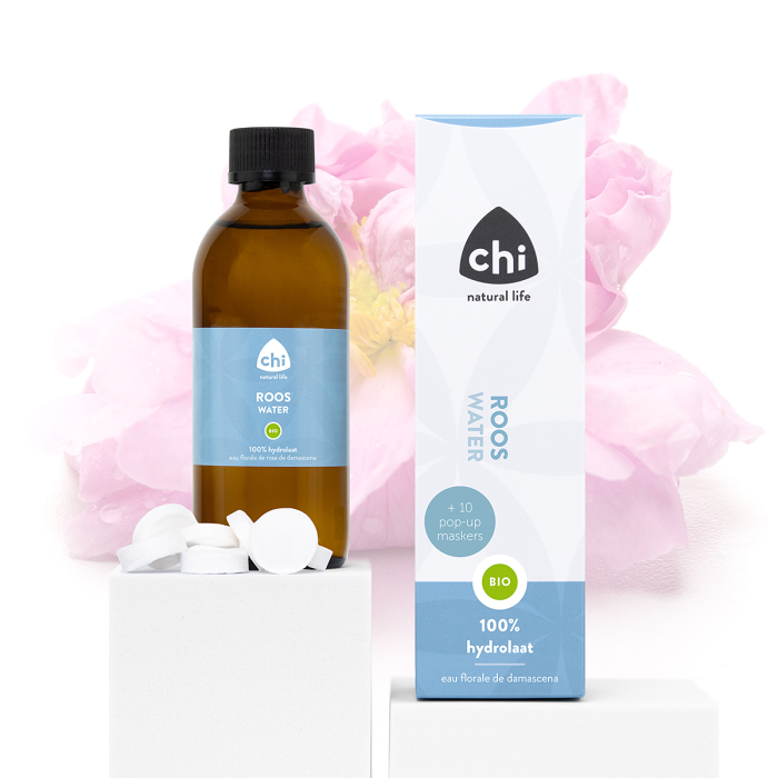 Roos hydrolaat met 10 pop-up maskers