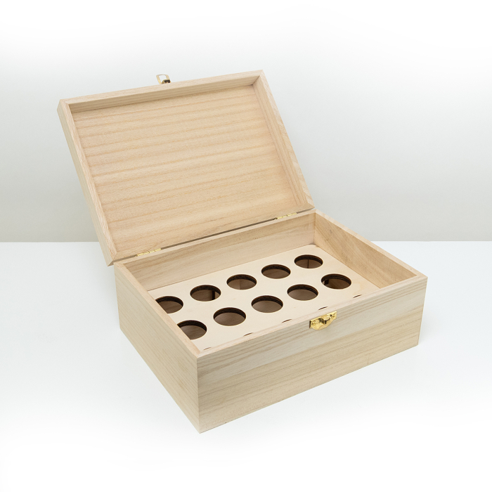 Houten essentiële olie kistje