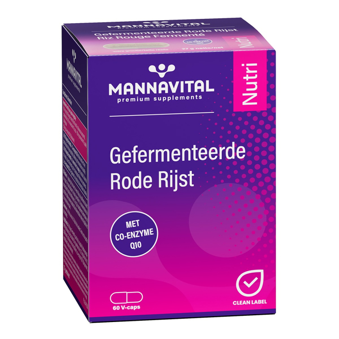 Mannavital Gefermenteerde Rode Rijst + Co-Enzym Q10