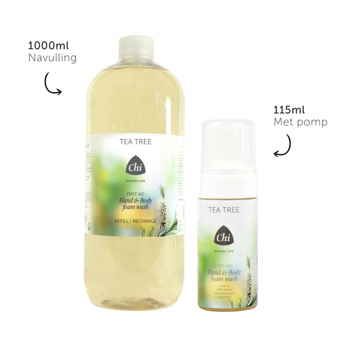 Tea Tree Hand & Body Foam Wash + Navulling