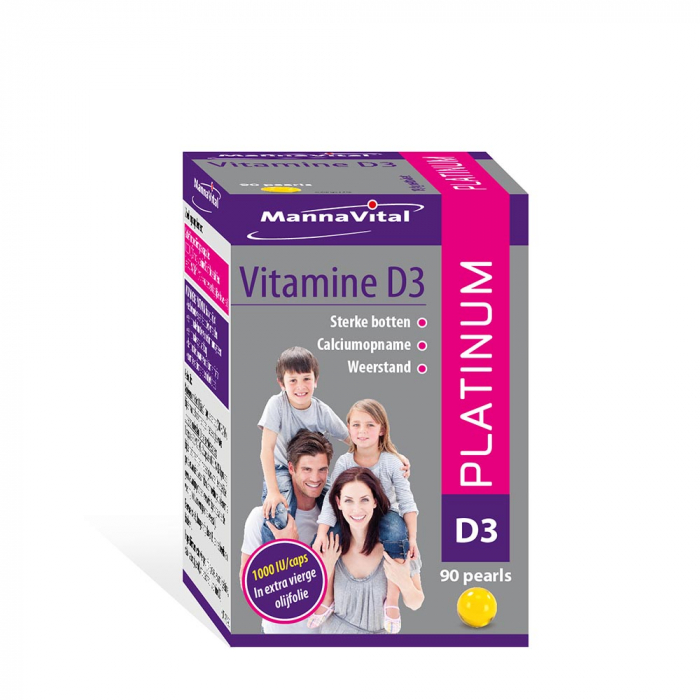 Mannavital Vitamine D3 Platinum pearls
