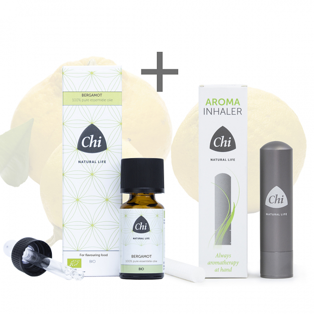 Bergamot etherische olie, biologisch + Gratis Aroma Inhaler