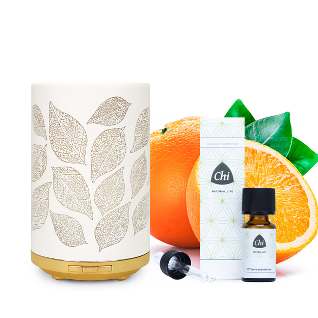 Leaves Aroma Diffuser + Gratis Sinaasappel 20ml
